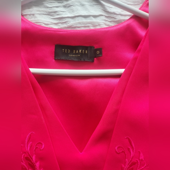 Ted Baker | Hot Pink | Embroidery Midi Dress - Picture 5 of 6